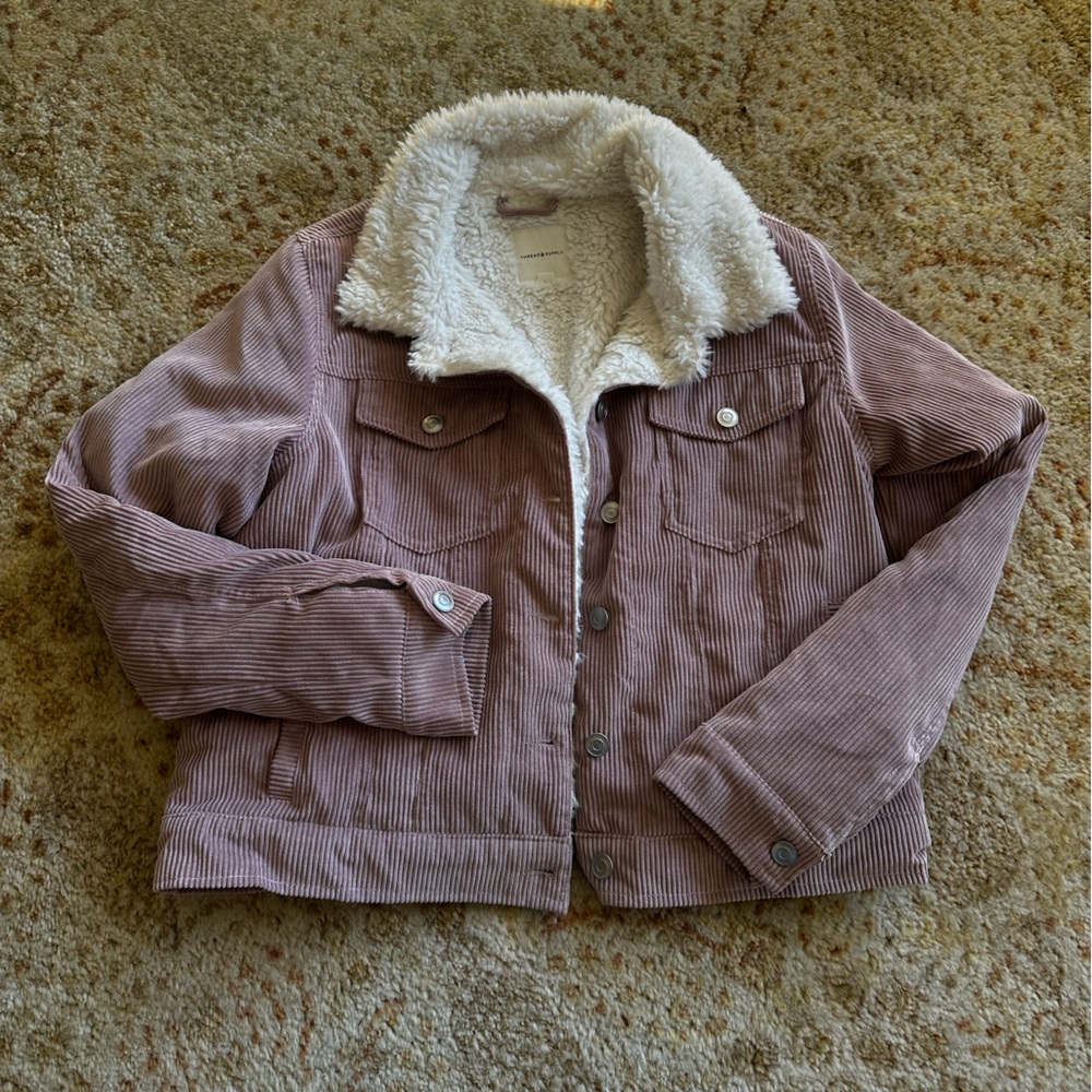 🔥Donating 11/30 mmao🔥Thread & Supply Plush Jacket size M black Friday deal